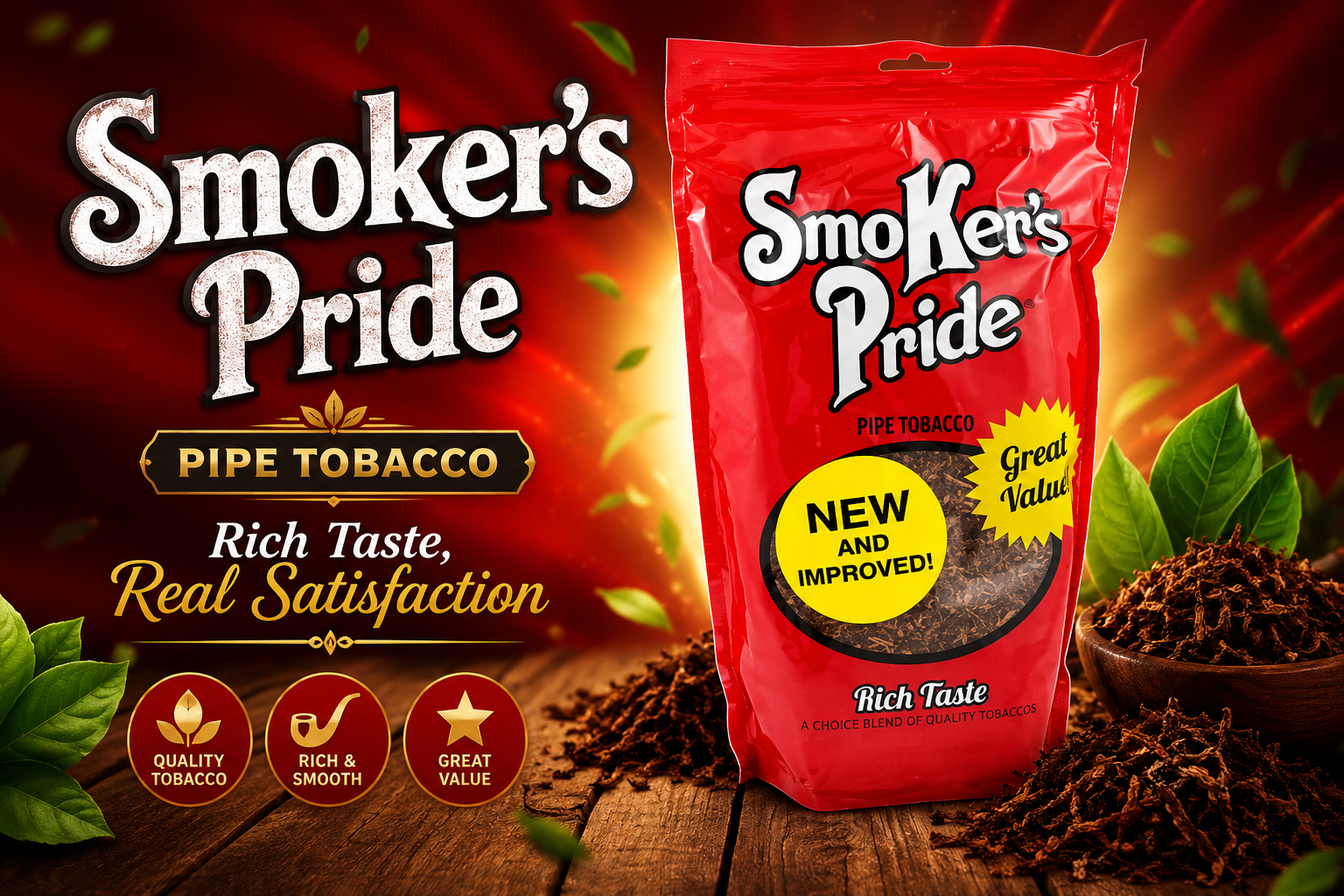 Tob Pipe Tobacco Bag Smoker'S Pride 16OZ (C6) product image