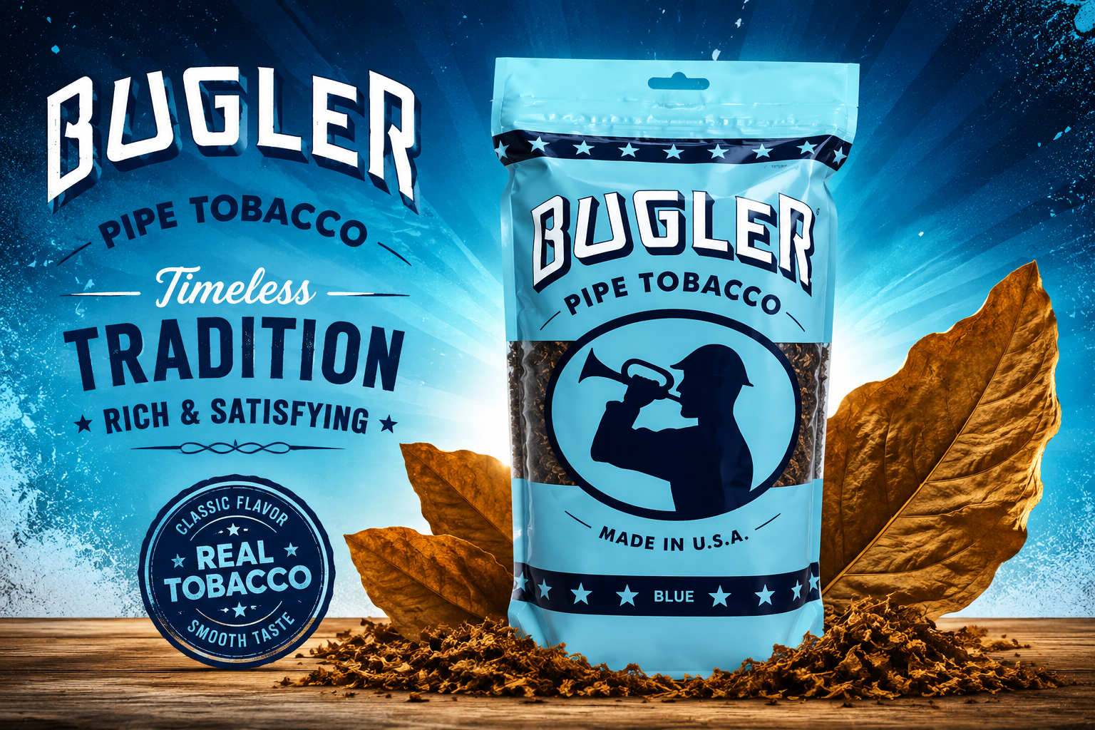 Tob Pipe Tobacco Bag Bugler 10OZ (C6) product image