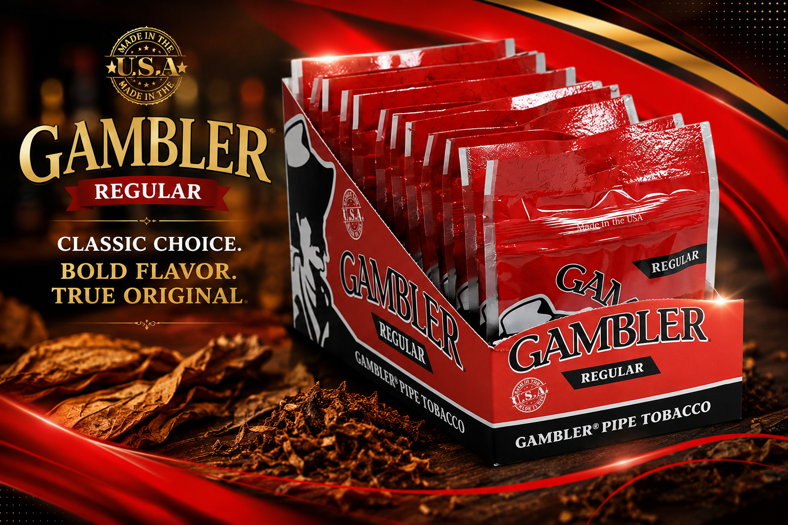 Tob Pipe Tobacco Bag Gambler 1OZ-12 Bag (C12) product image