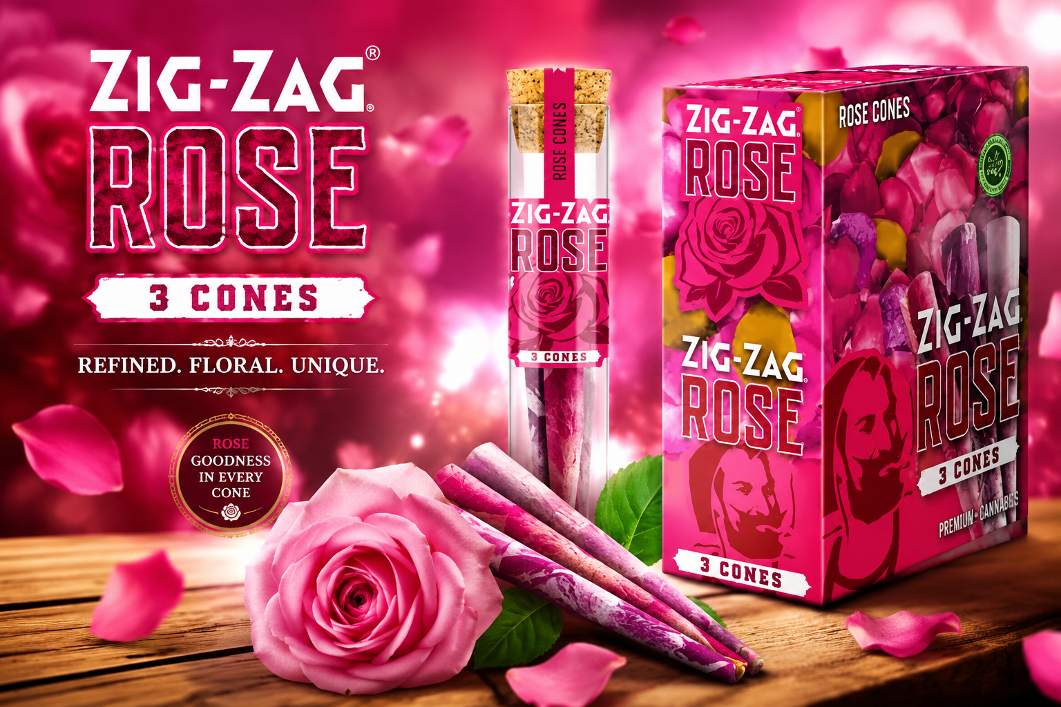 CP  Zig Zag Rose Cone 3/PK 8CT (C6) product image
