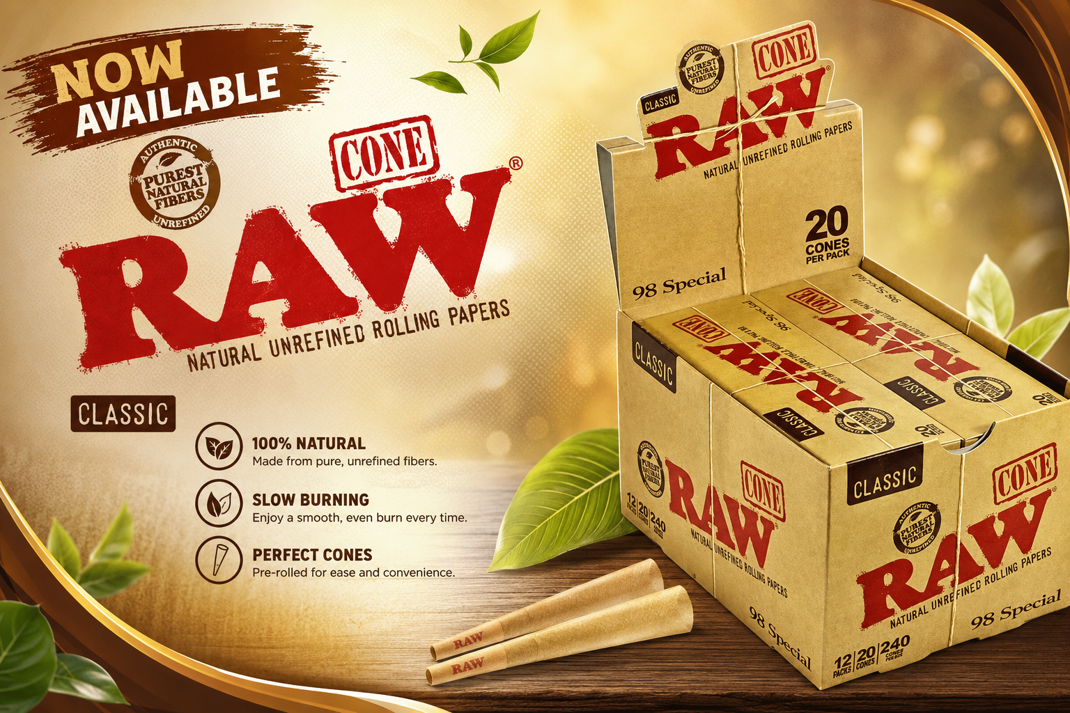 CP Raw Classic 98 Special Cone 12PK/ 20CT (C8) product image