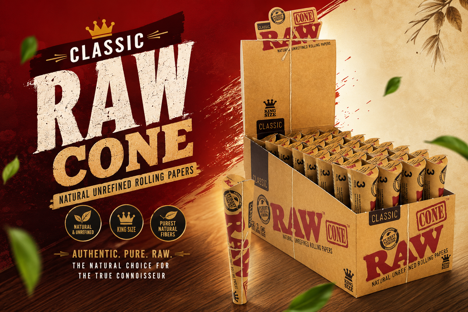 CP Raw Cone Classic King Size 32CT/3 Cones (C32) product image