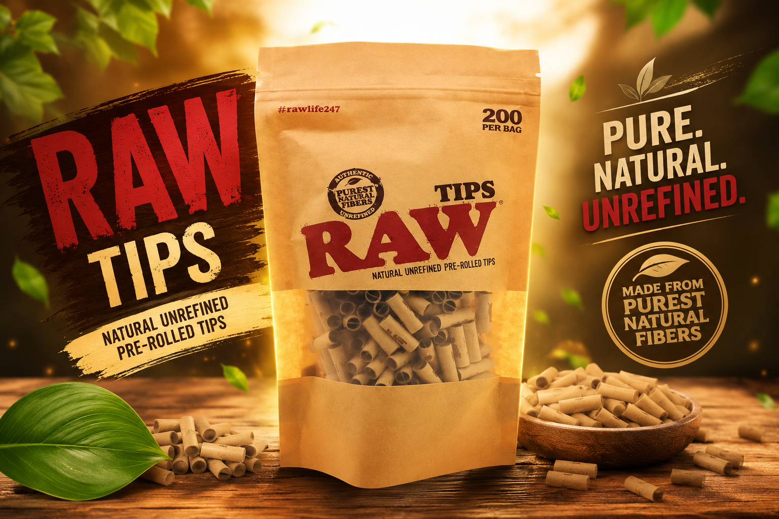 CP Raw Tips 200CT Bag (C20) product image
