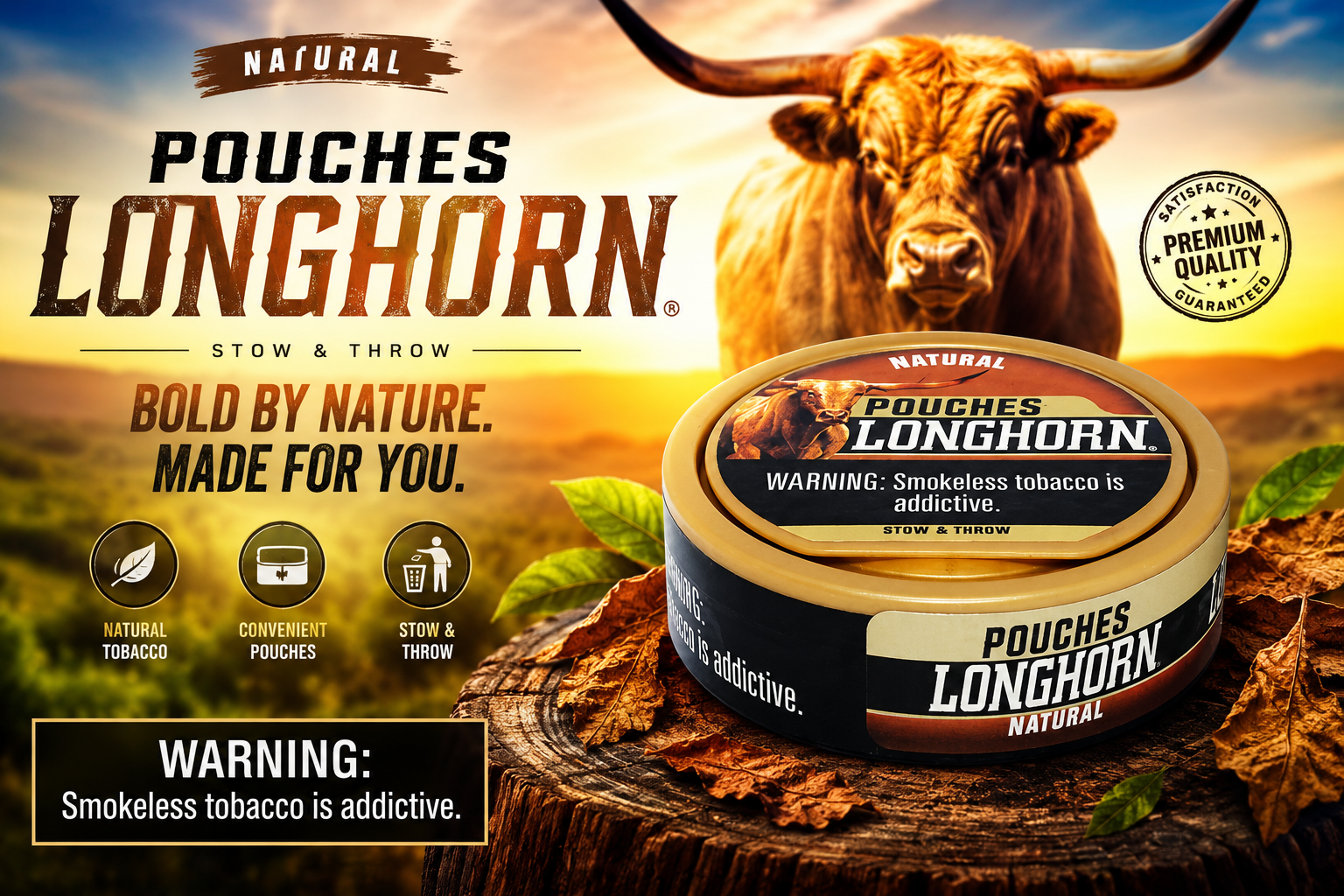 Tob Longhorn Pouches Natural 5CT  (C18) product image