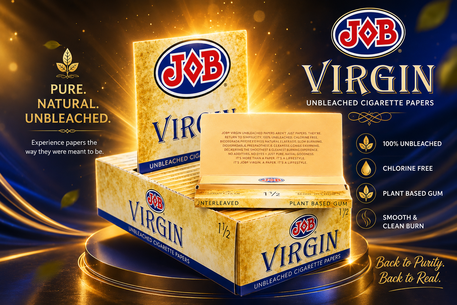 CP Job Virgin Unbleached Papers 1.50 24Ct (C40)  product image