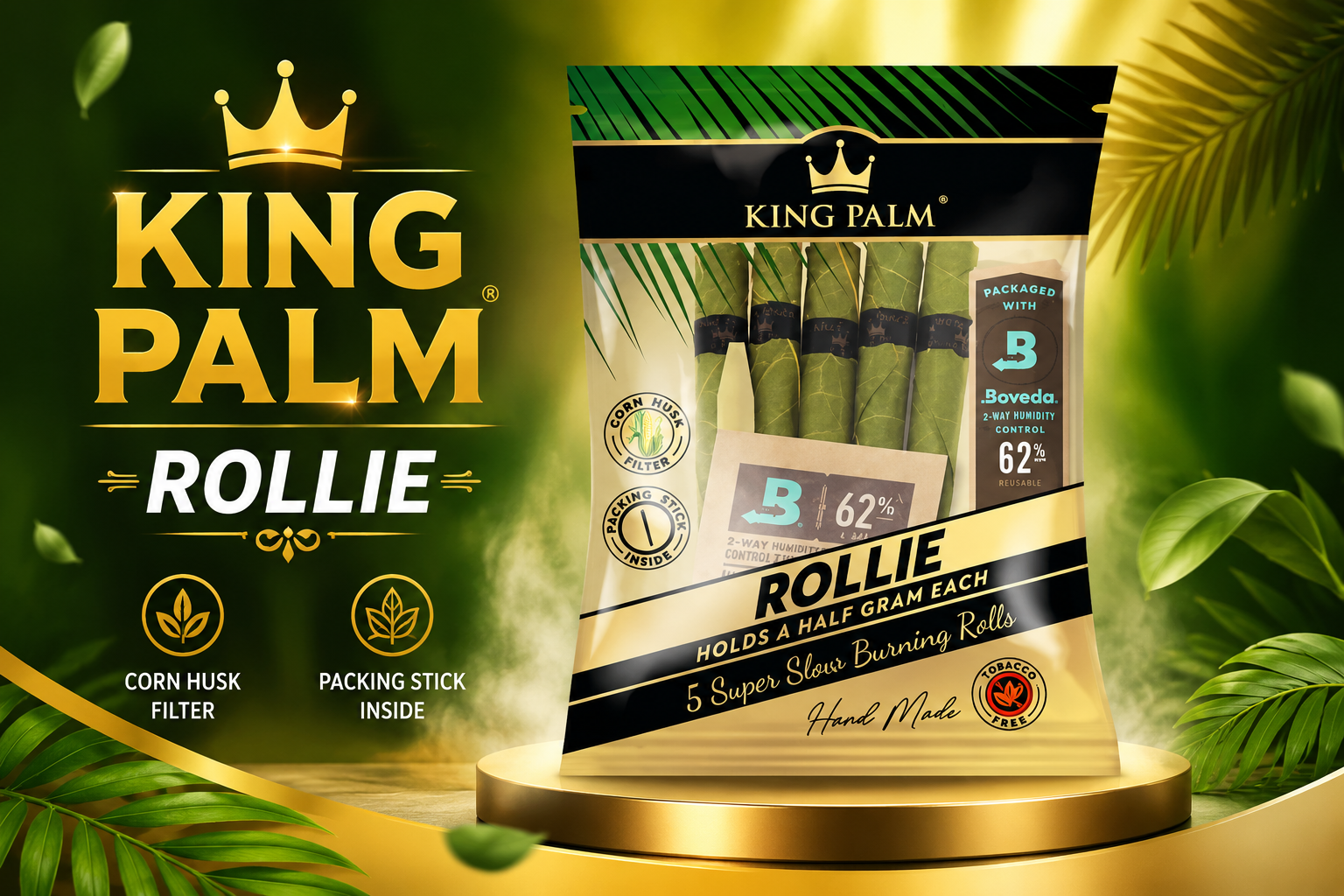 CP King Palm Rollie With Boveda 5PK-15CT product image
