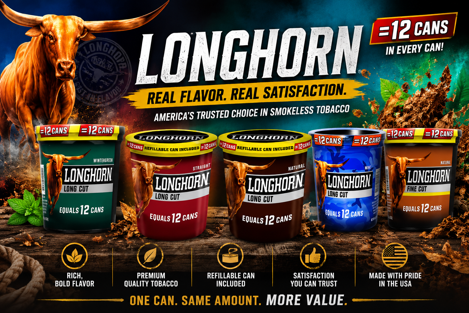 Tob Longhorn Tub 14.4OZ 1CT (C8) product image