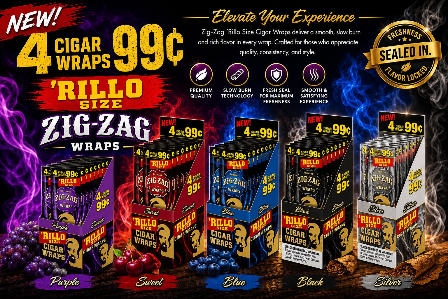 Tob Zig Zag Wrap Rillo 4F99 15CT (C24) product image