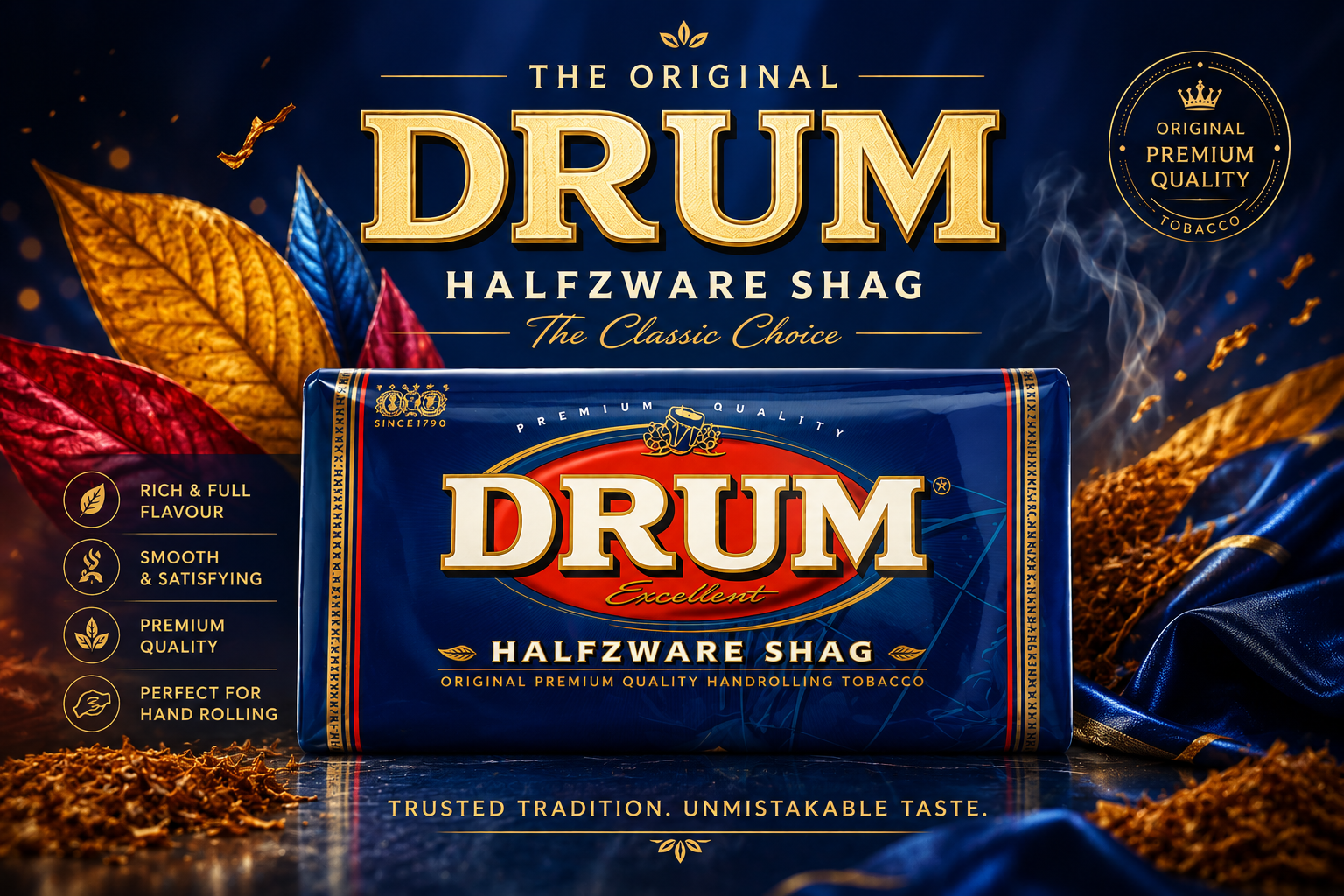 Tob Pipe Tobacco Pouch Drum Halfzware Shag (C12) product image