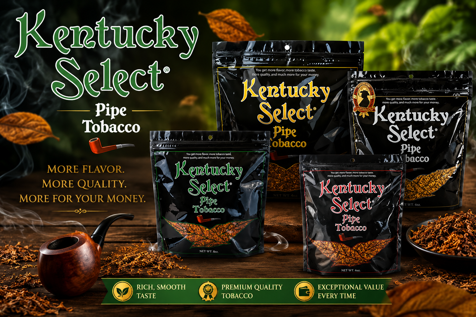 Tob Pipe Tobacco Bag Kentucky Select 6OZ (C24) product image