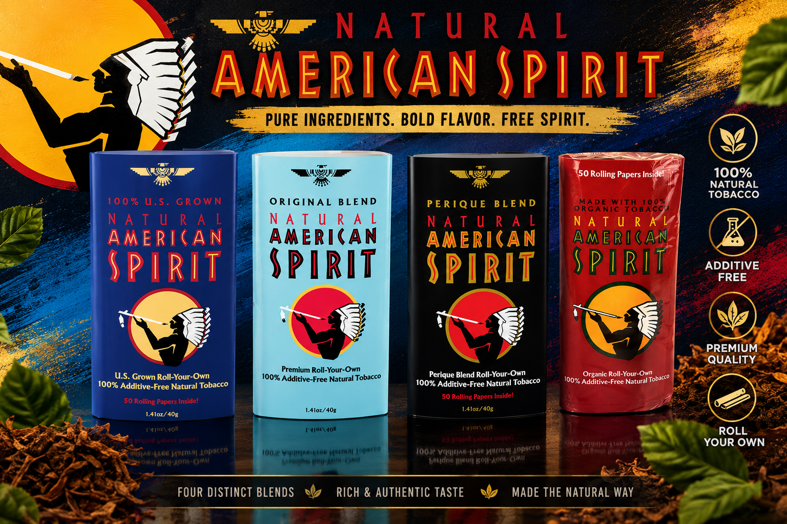 Tob Pipe Tobacco Pouch American Spirit 6CT (C24) product image