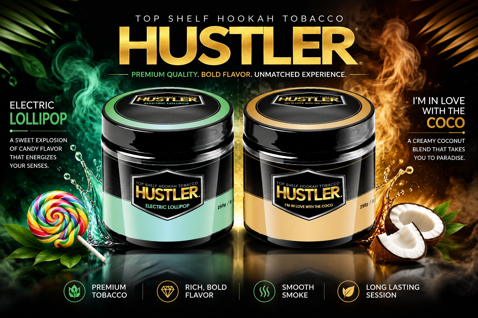 Tob Hookah Hustler 250G 1CT (C24) product image