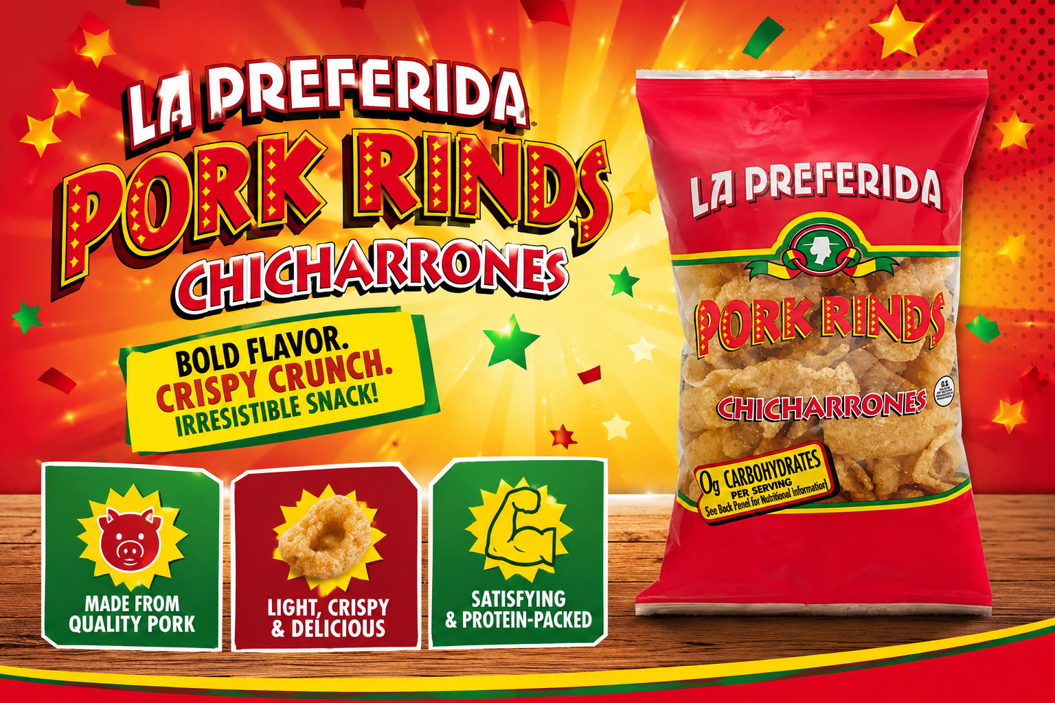La Molienda Chicharron Fried Pork Rinds 4OZ 1CT (C10) product image