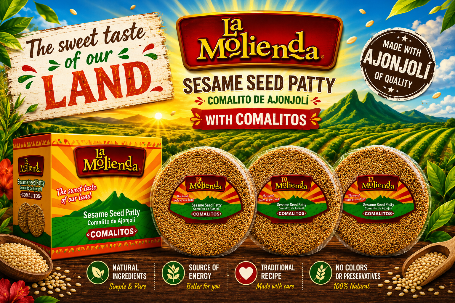 La Molienda Sesame Seed Patty 3.5OZ 1CT (C40) product image