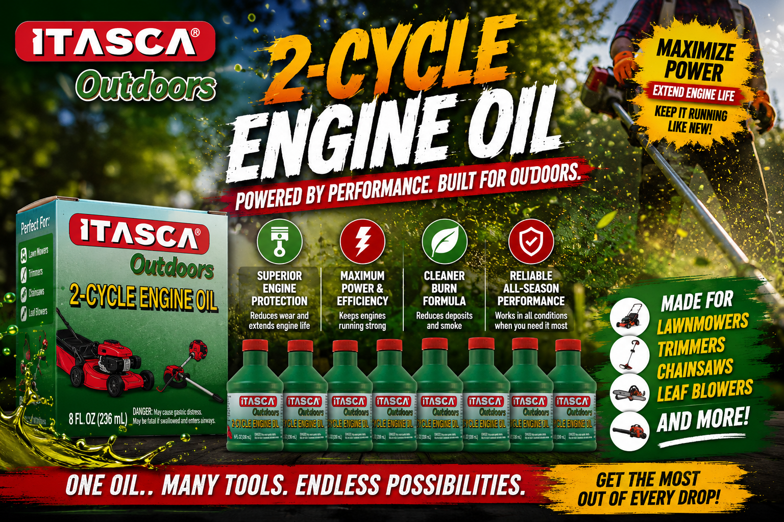 Itasca 8OZ 12CT 2 Cycle Oil (P198) product image