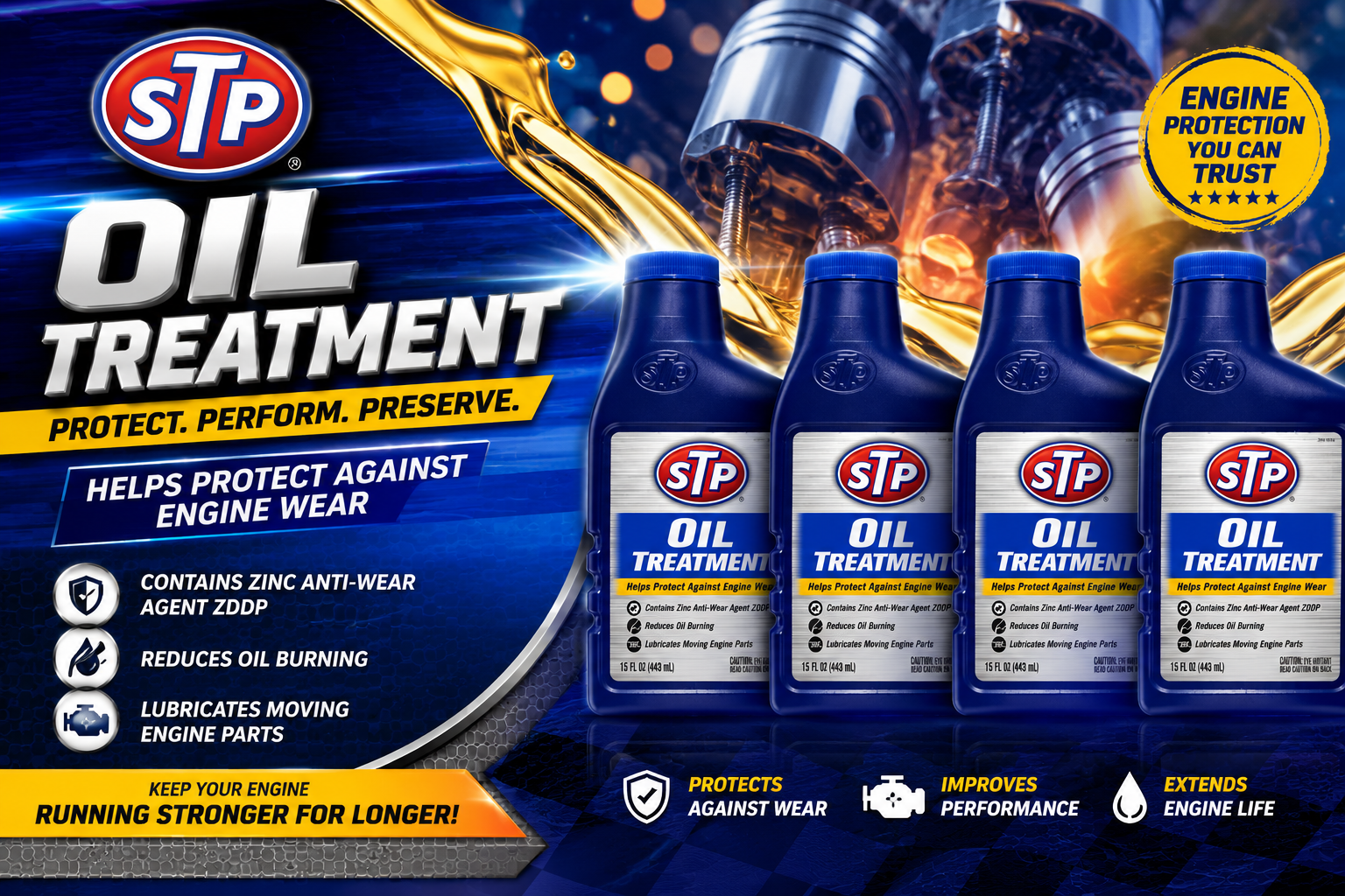 STP Oil Treatment 15OZ 1CT Blue (C12) product image