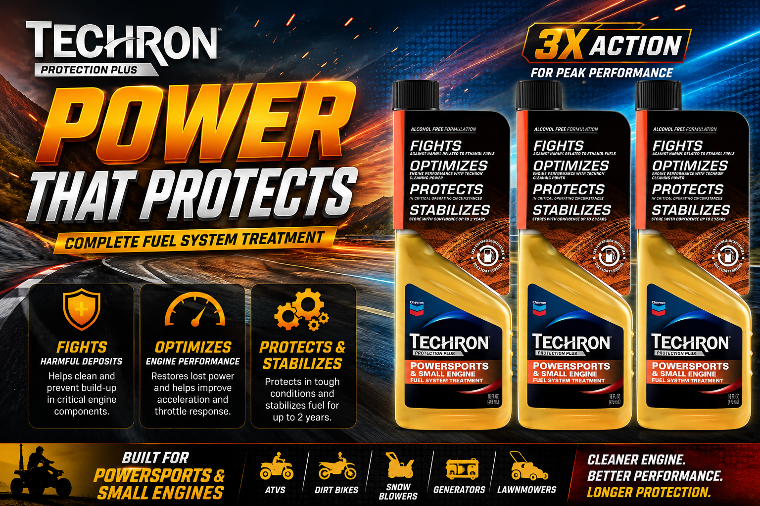 Chevron Techron Power Sports & Small Engine 10OZ 1CT (C6) product image