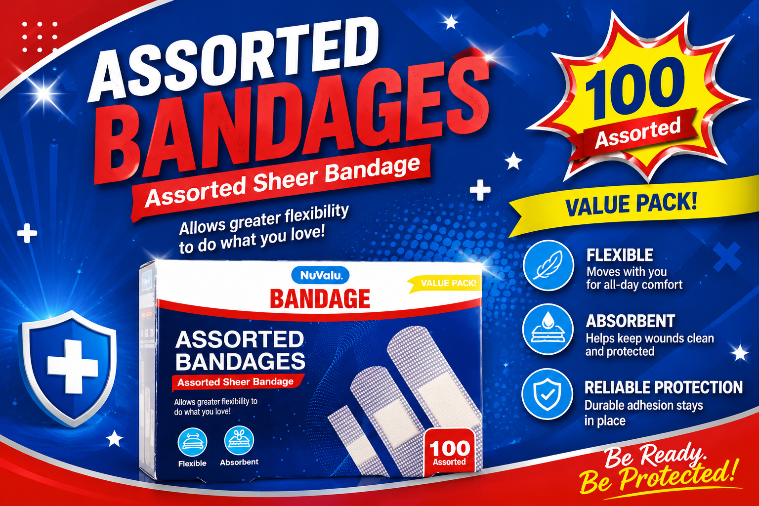 NuValu Bandage 100/PK 1CT (C24) product image