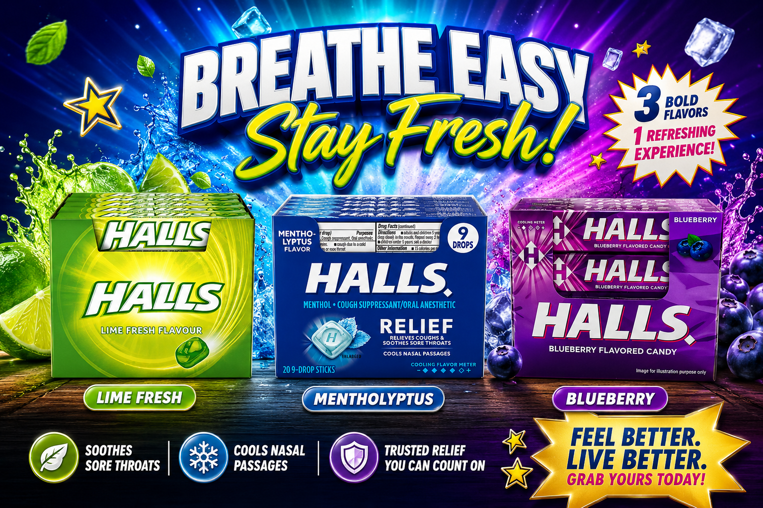 Cough Drops Halls 20CT product image