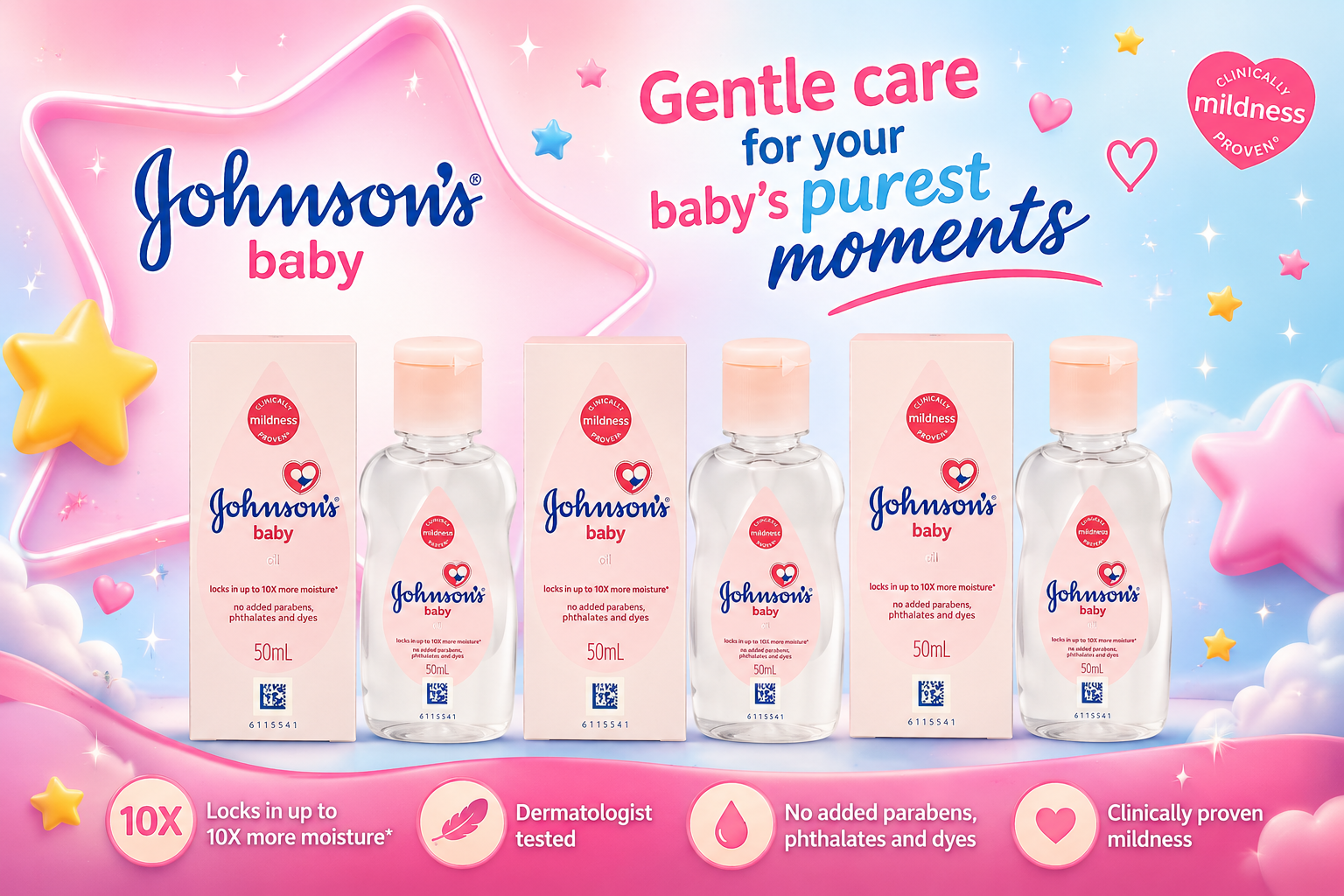 Johnson Baby Oil 1.69Oz 1CT Ip (C72) product image