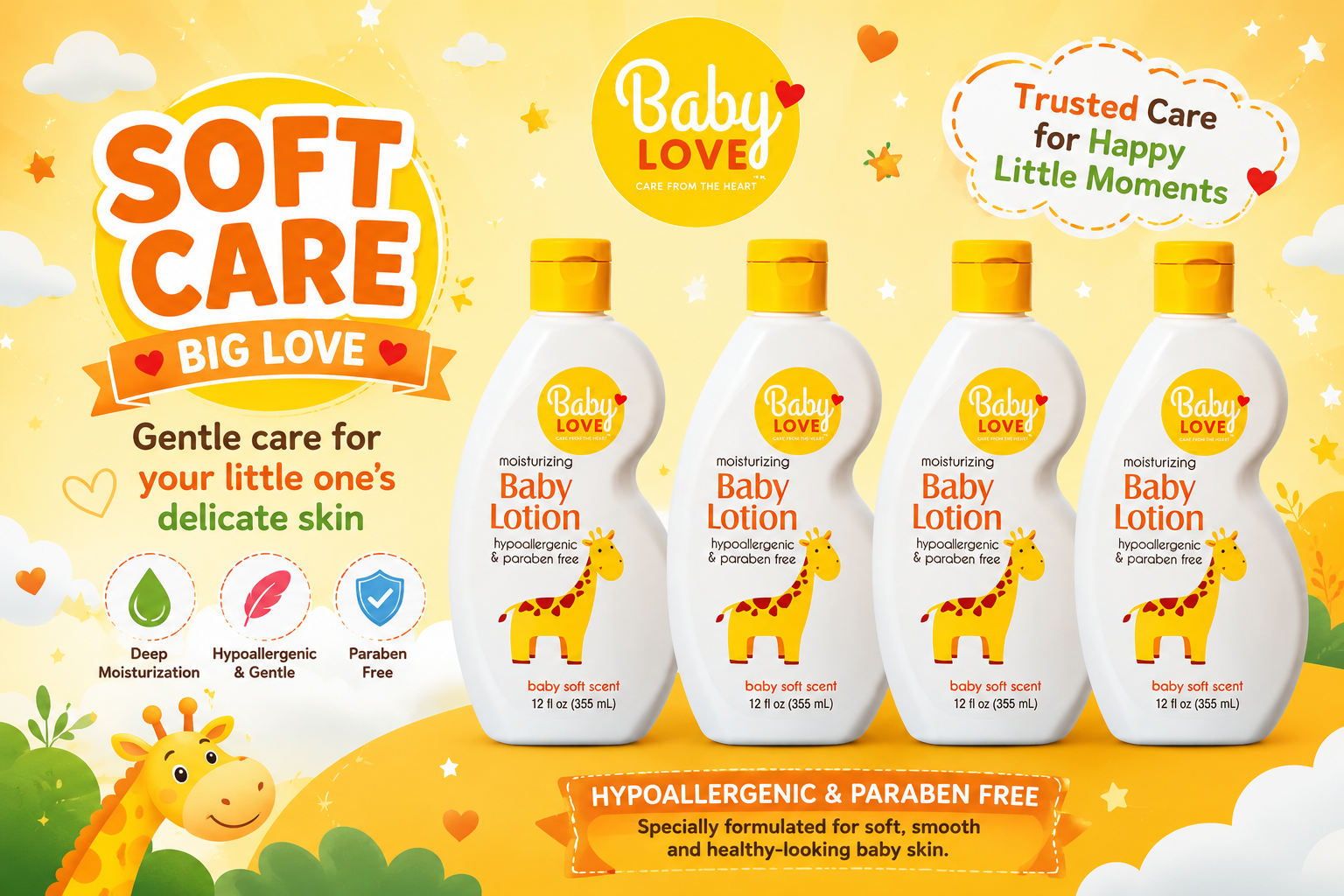 Baby Love Baby Lotion Soft Scent 12OZ 1CT (C12) product image