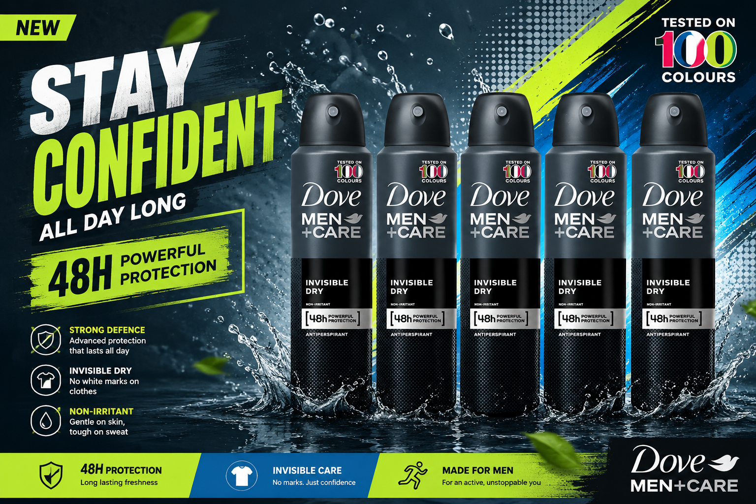 Deo Dove Men + Care Spray 8.6OZ 1CT Invisible Dry (C6) product image