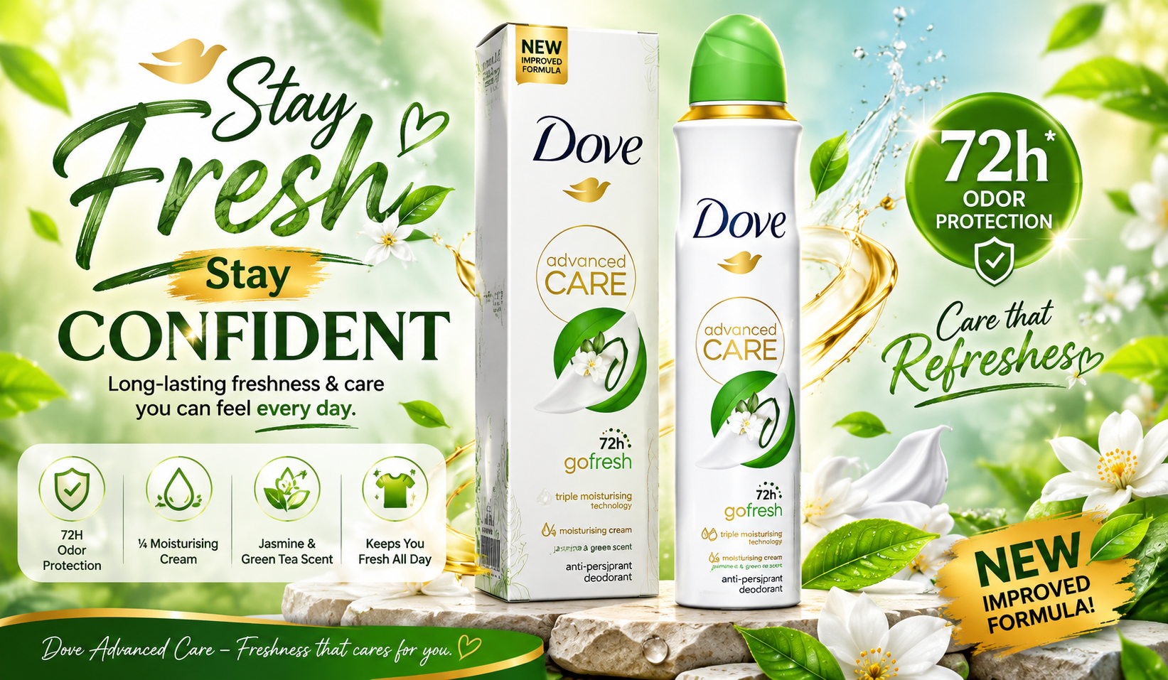 Deo Dove Spray 7.43OZ 1CT Cucumber And Green Tea Scent (C6) product image