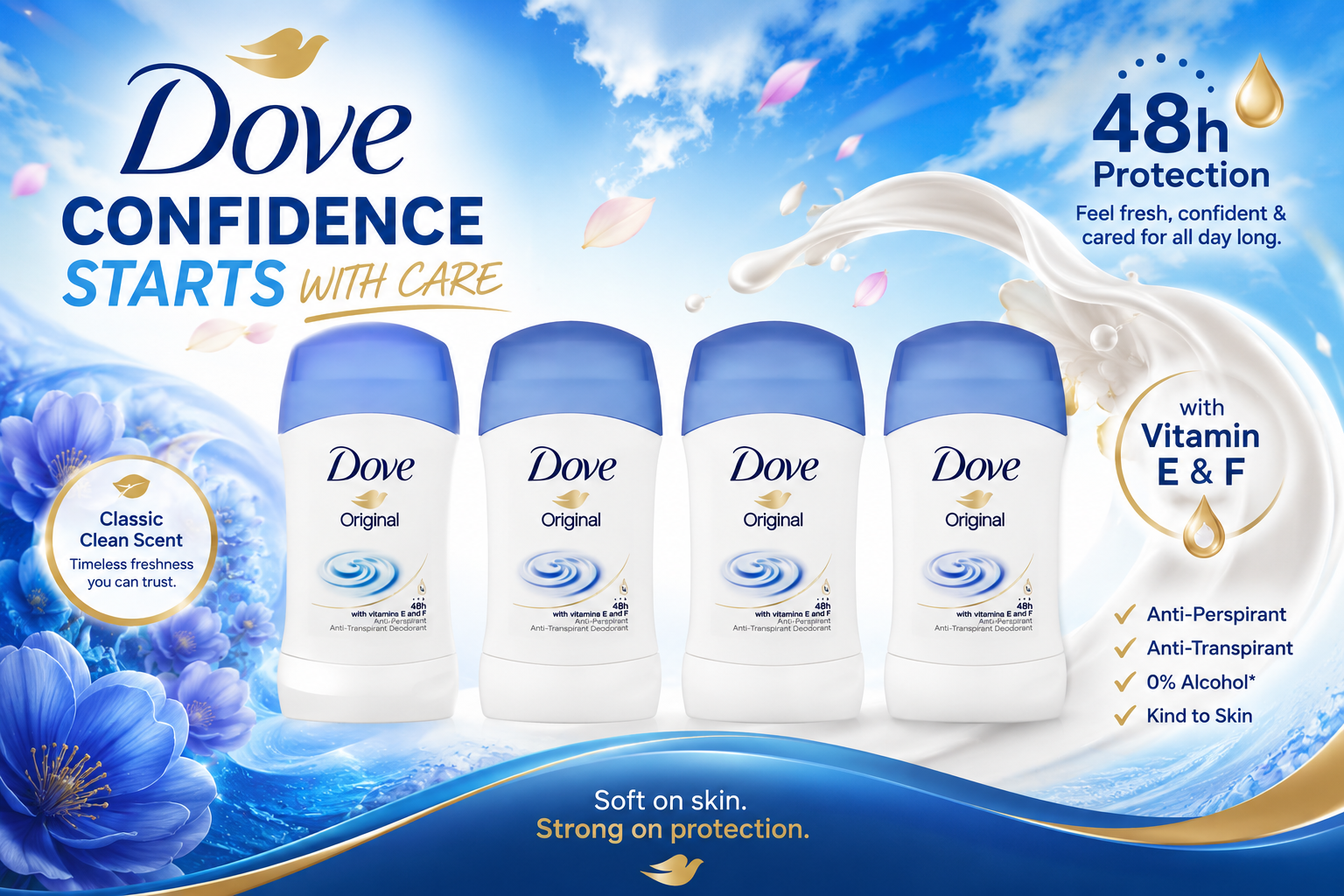 Deo Stick Dove 1.35OZ Original  product image