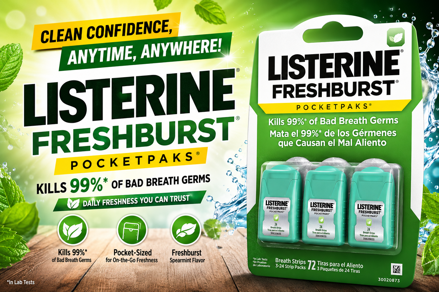 Listerine Packet 12CT Fresh Burst (C6) product image