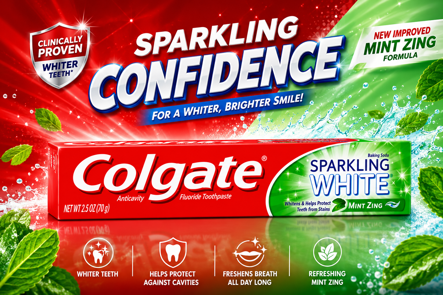 Toothpaste Colgate 2.5OZ Sparkling White 1CT (C24) product image