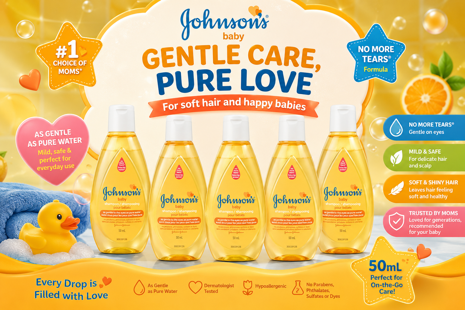 Johnson Baby Shampoo 1.69OZ 1CT (C12) product image