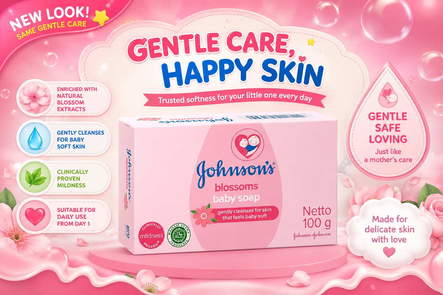 Johnson Baby Soap Blossoms 3.52OZ 1CT (C32) product image