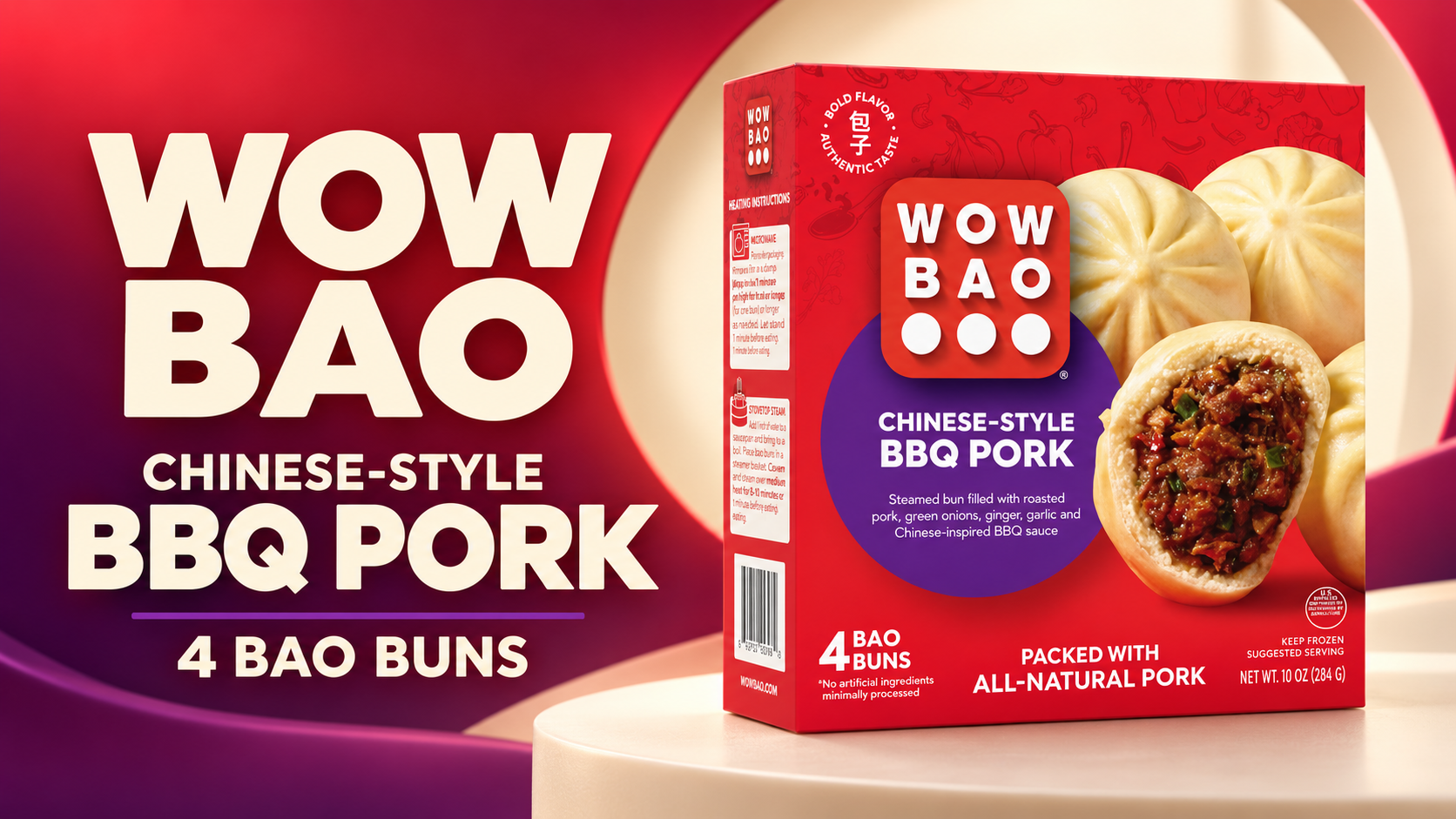 Fn Wowo Bao Bbq Pork Bao 4Pk 1Ct product image