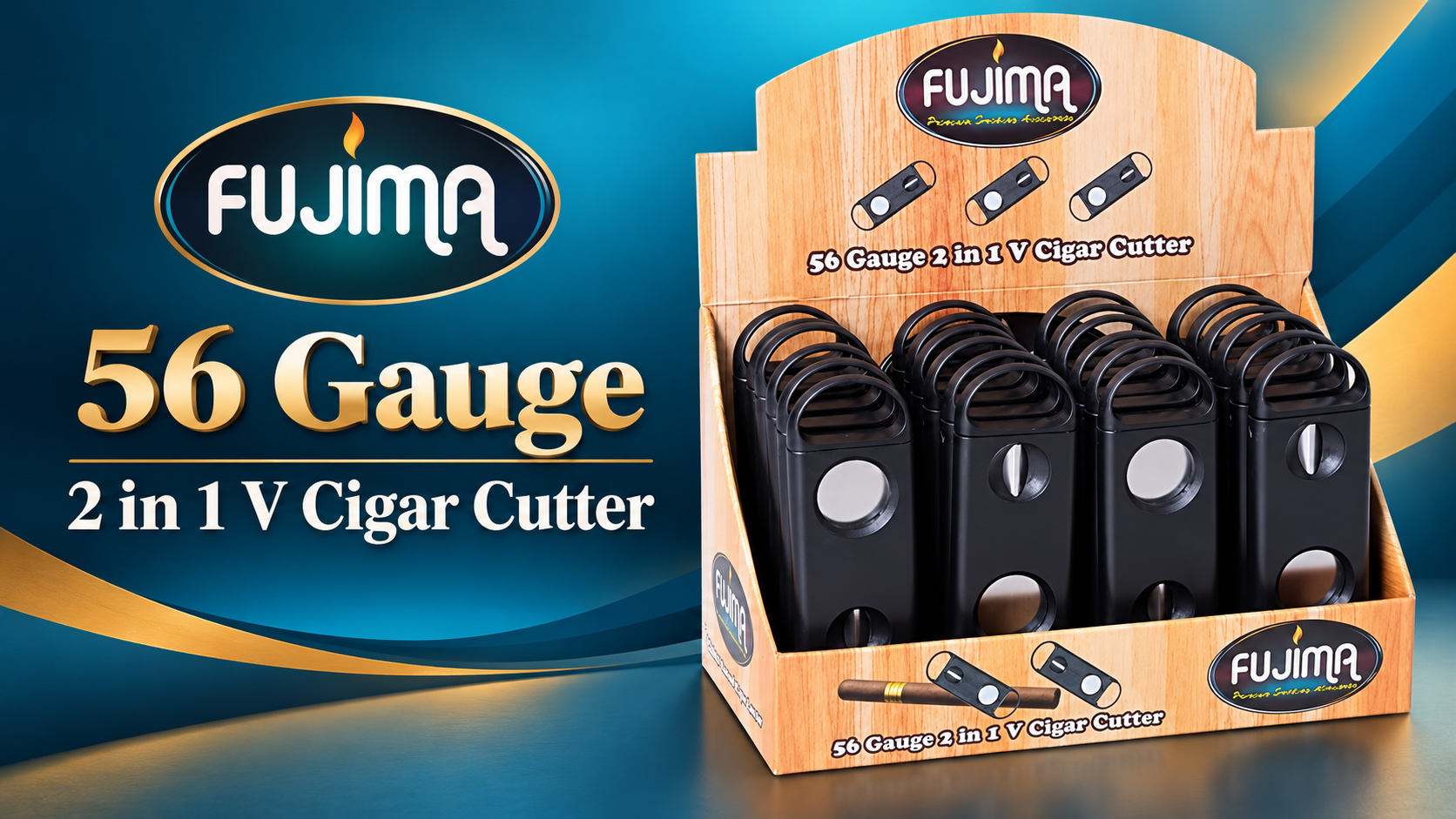 Fujima Cut16 56 Gauge Cigar Cutter 2In1 24CT (C20) product image