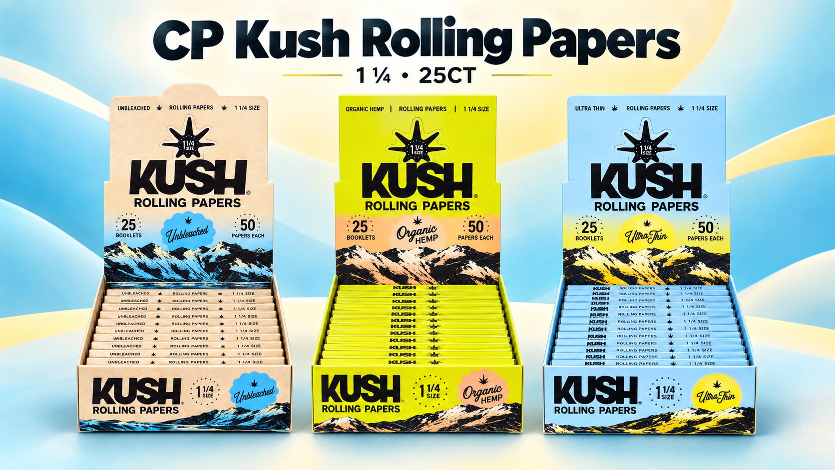 CP Kush Rolling Papers 1 ¼ 25CT (C24) product image