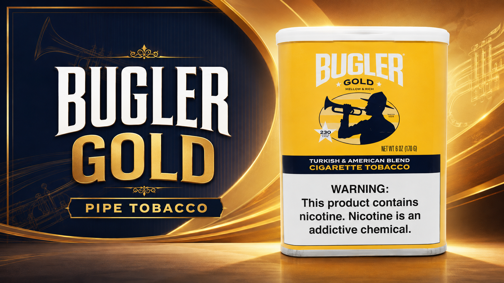 Tob Pipe Tobacco Can Bugler 6OZ (C24) product image