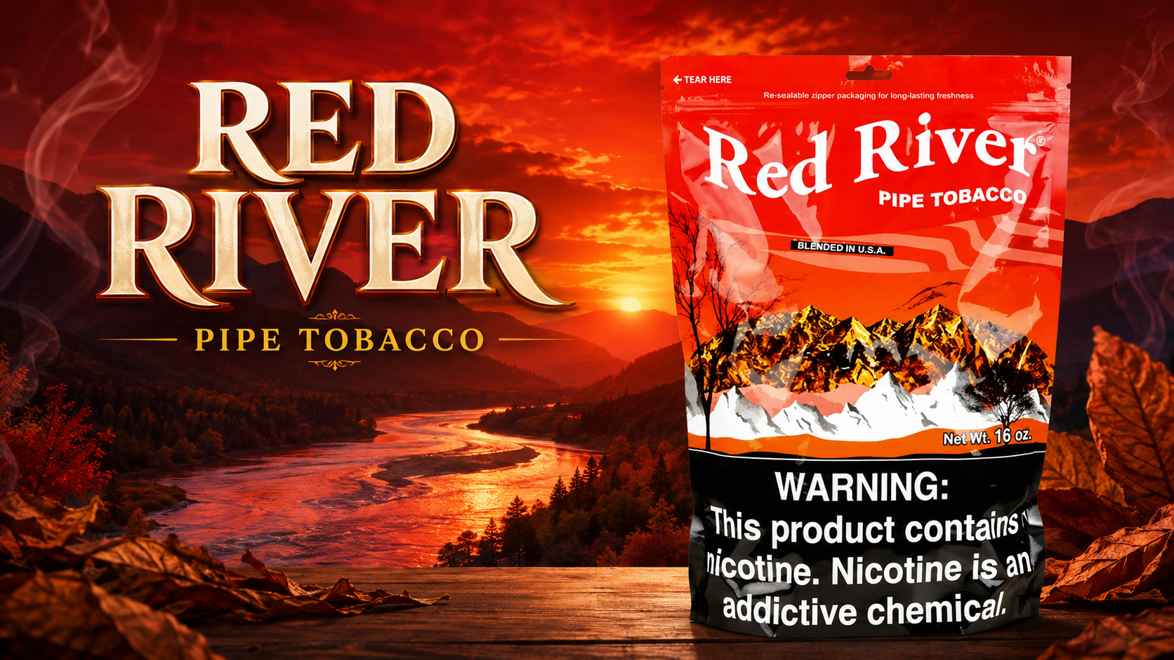 Tob Pipe Tobacco Bag Red River 6OZ (C48) product image