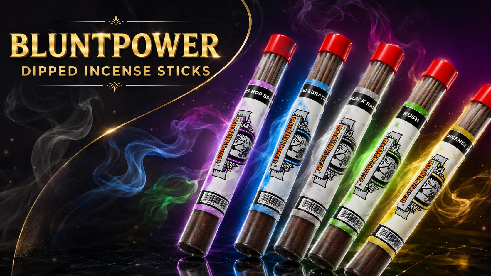 Incense Blunt Power Dipped Incense Sticks In Bottle 10Pk 1CT (C16) product image