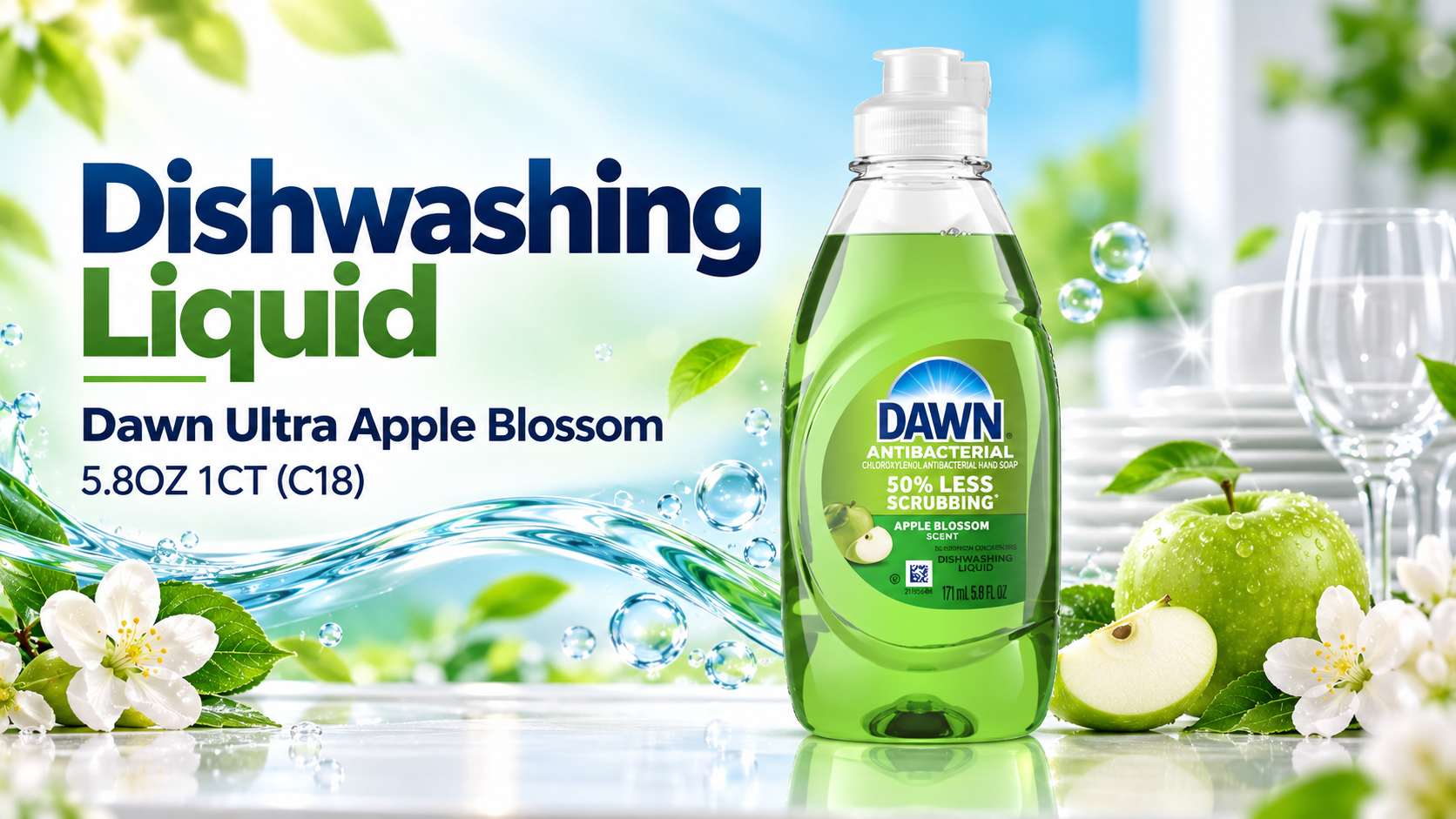Dishwashing Liquid Dawn Ultra Apple Blossom 5.8OZ 1CT (C18) product image