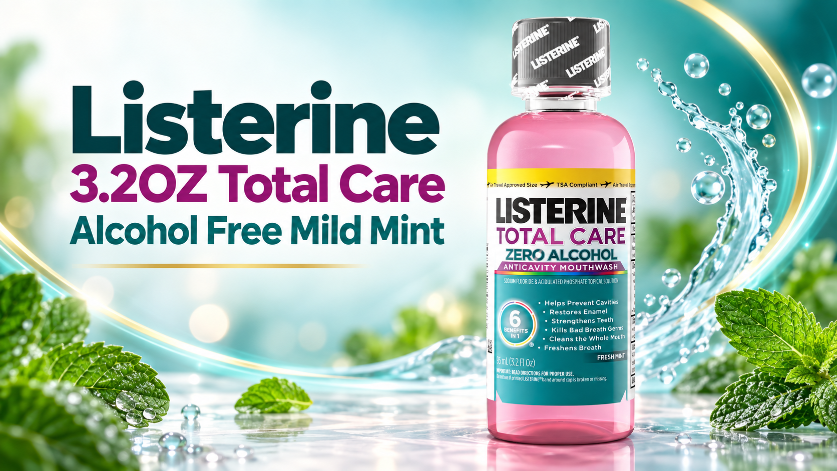 Listerine 3.2OZ Total Care Alcohol Free Mild Mint 1CT (C24) product image