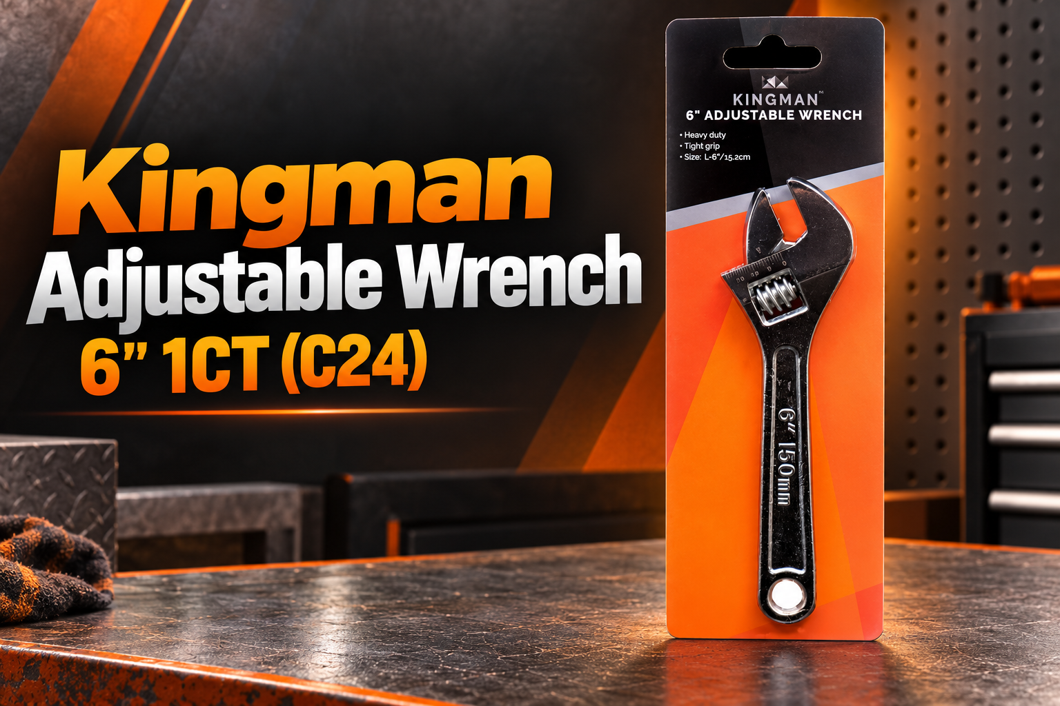 Kingman Adjustable Wrench 6" 1CT (C24) product image