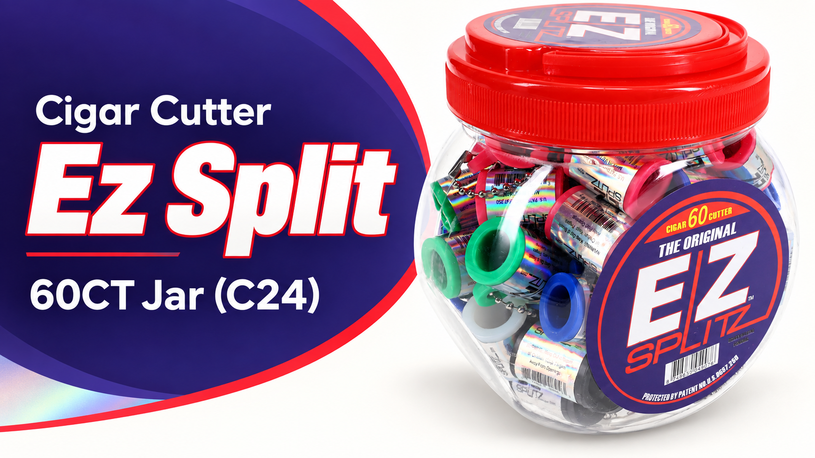 Cigar Cutter Ez Split 60CT Jar (C24) product image
