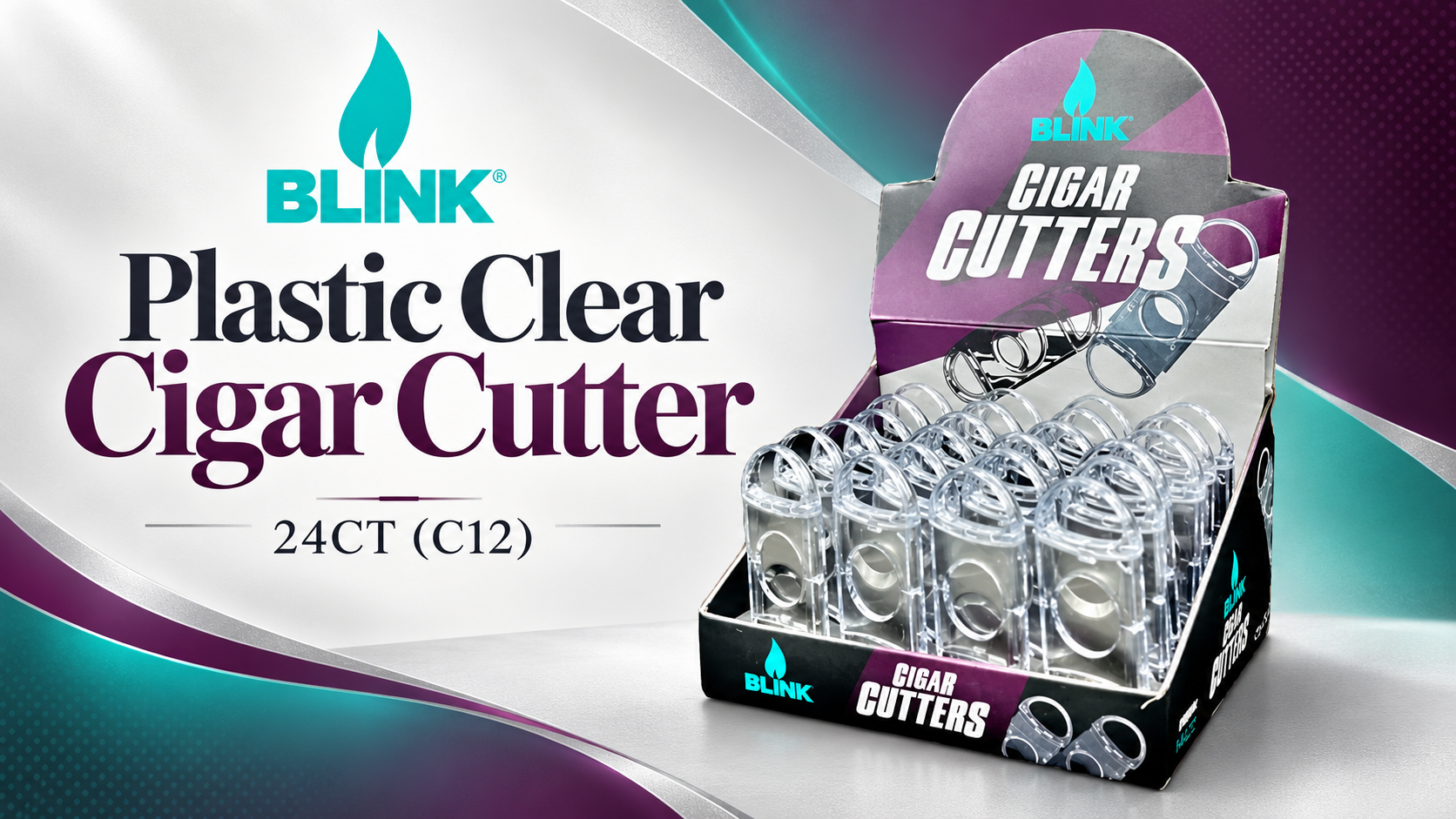 Blink Plastic Clear Cigar Cutter 24CT (C12) product image