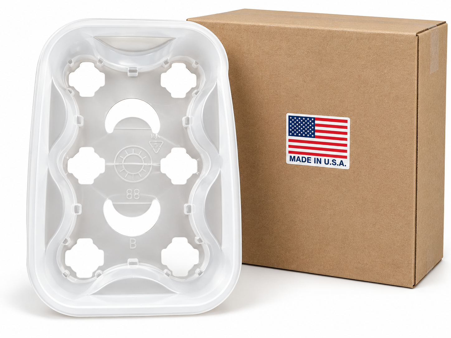 6 Pack Plastic Bottle Carrier 12OZ 225CT (P126) product image