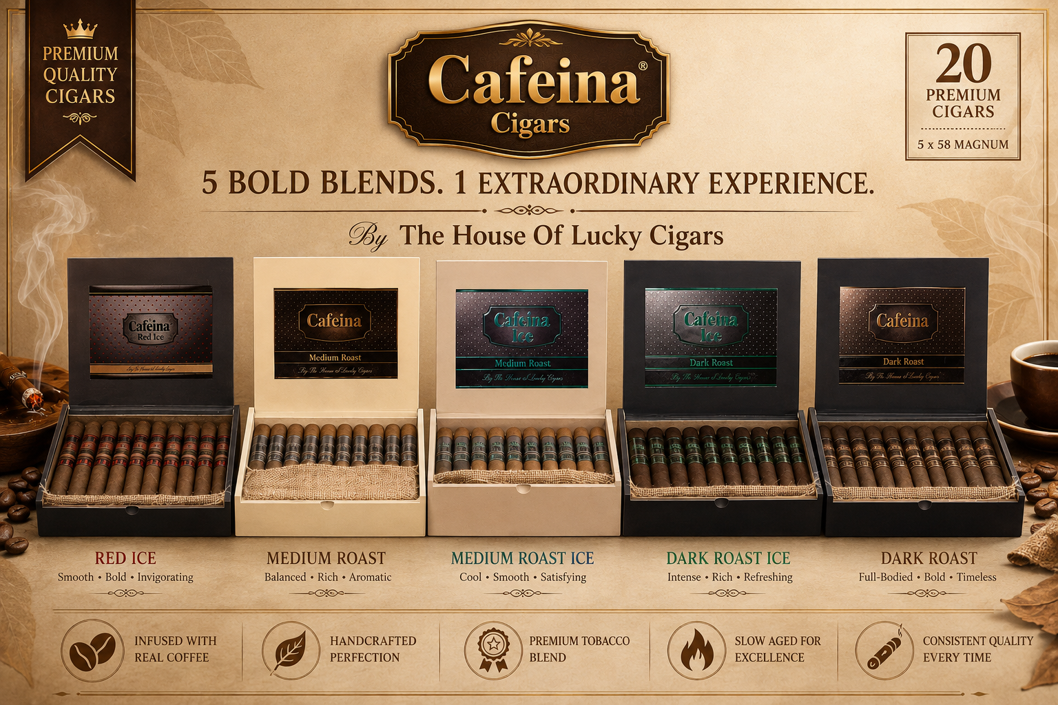 CGR Cafeina By The House Of Lucky Cigar 20CT product image