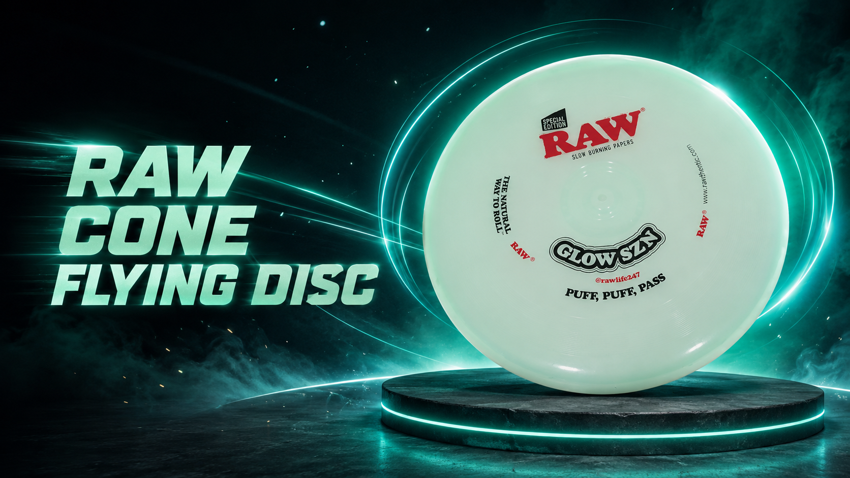 Raw Cone Flying Disc Glow Snz 1Ct (C30) product image