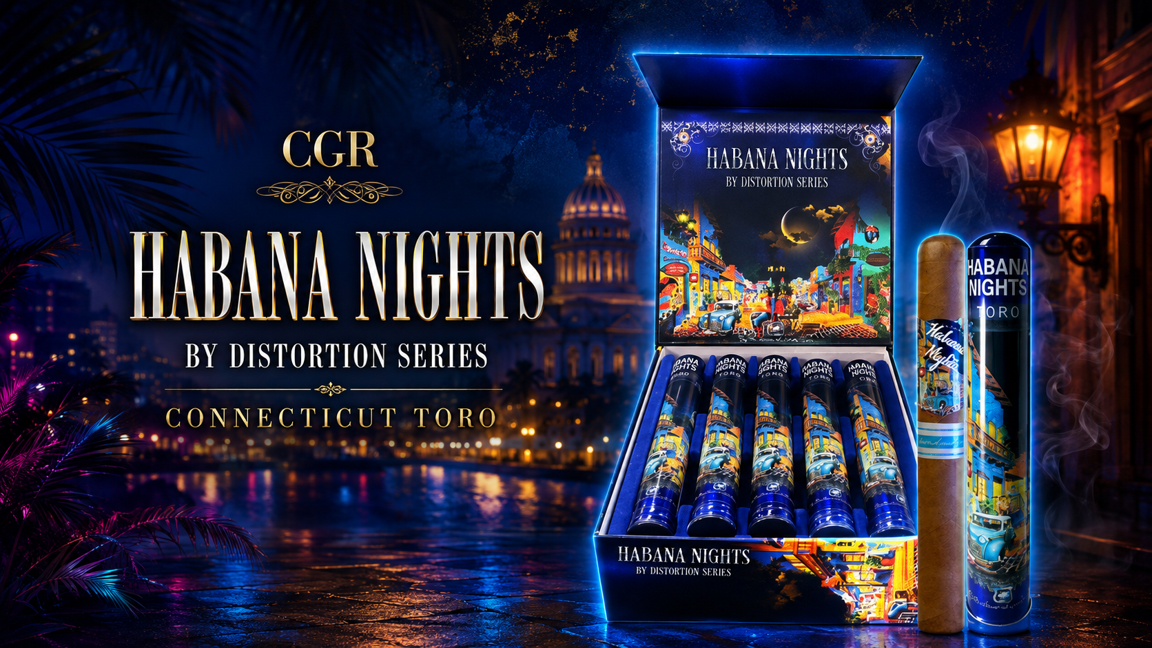CGR Habana Nights By Distortion Series Connecticut Toro 6 x 50 10CT product image