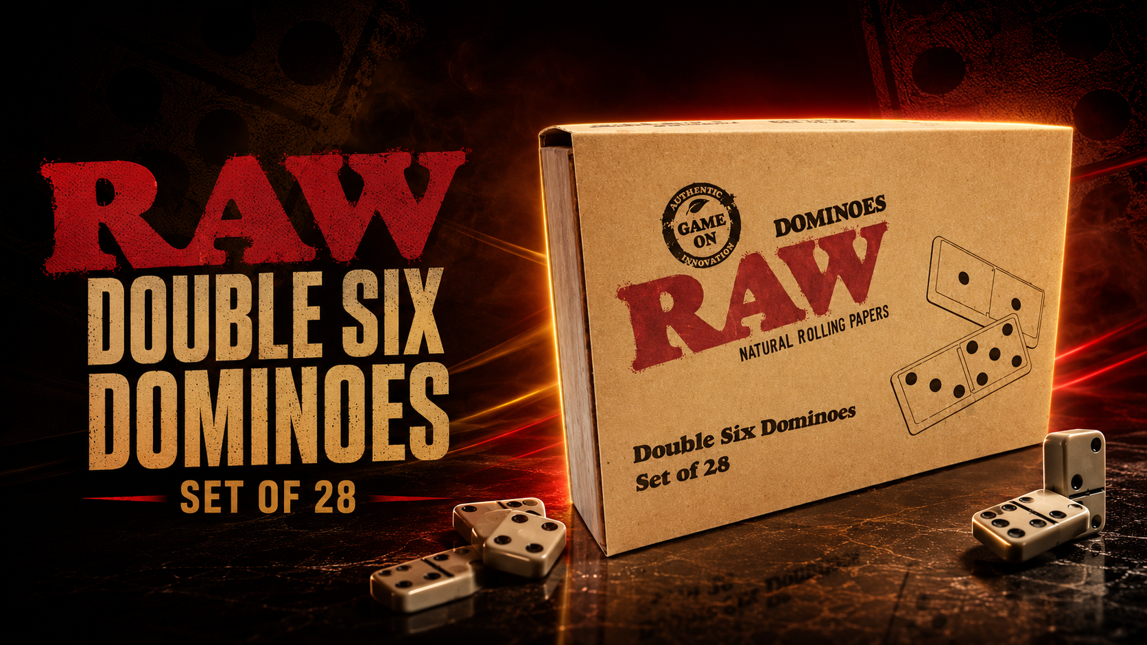 Raw Double Six Dominoes Set Of 28 product image