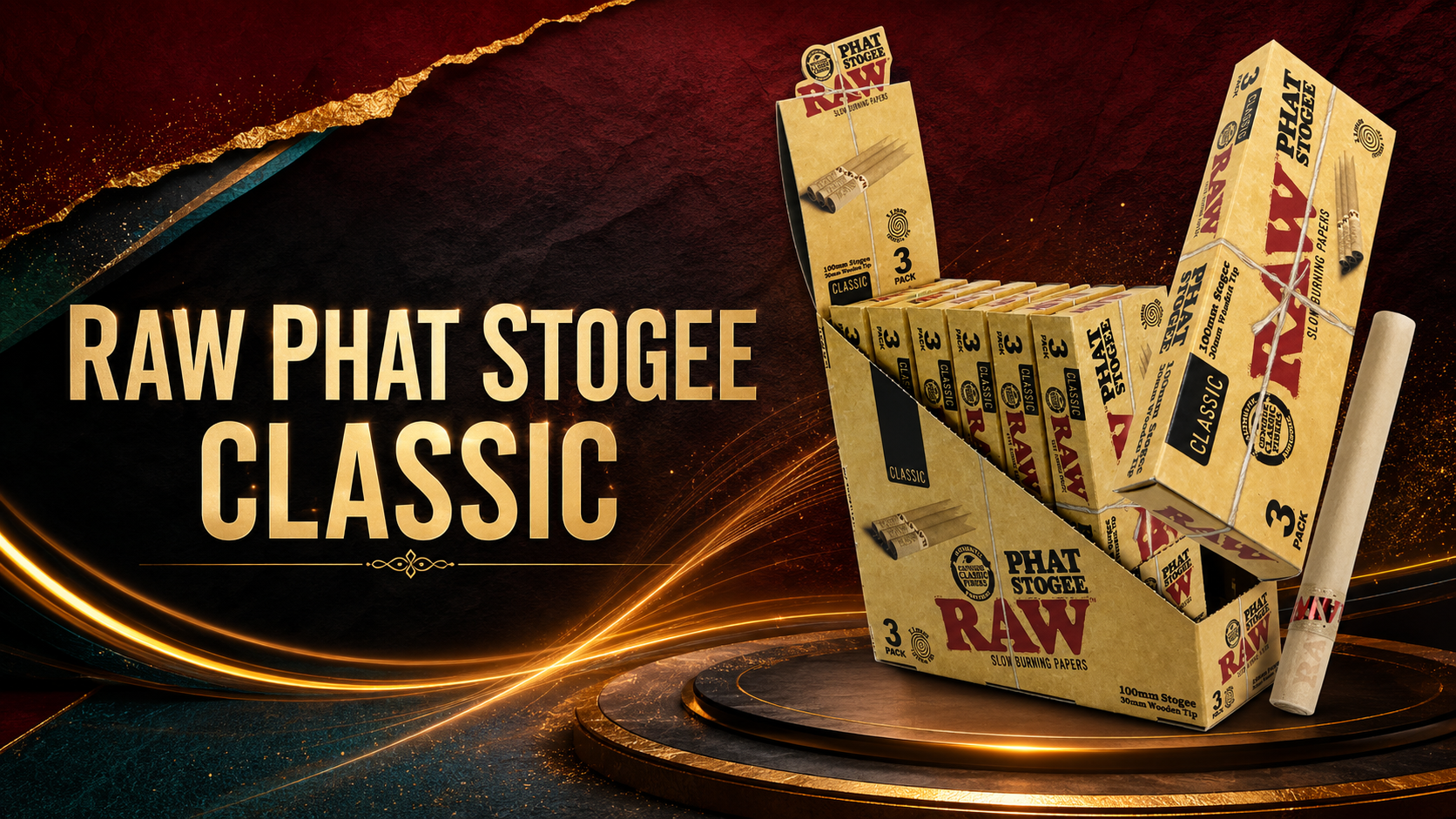 Raw Phat Stogee Classic 120 X 15MM 3PK 8CT (C20) product image