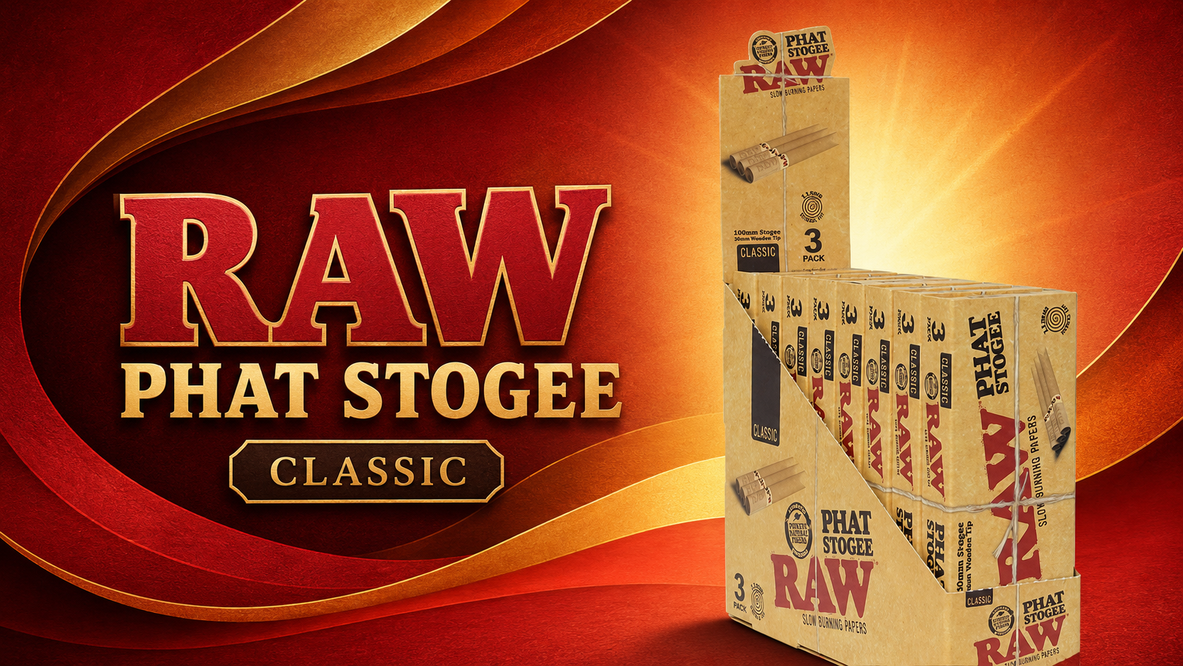 Raw Phat Stogee Classic 100 X 11MM 3PK 8CT (C20) product image